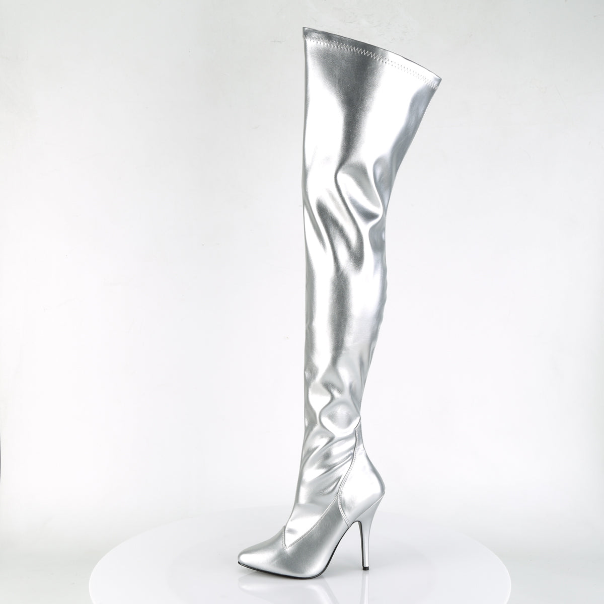 SEDUCE-3000 Pleaser 5 Inch Heel Silver Fetish Footwear-Pleaser- Sexy Shoes Pole Dance Heels