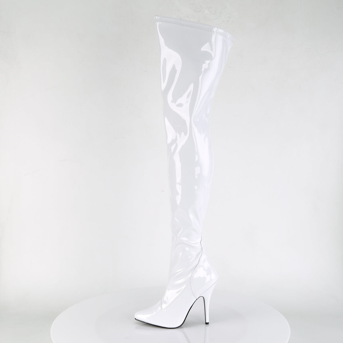 SEDUCE-3000 Pleaser 5 Inch Heel White Patent Fetish Footwear-Pleaser- Sexy Shoes Pole Dance Heels