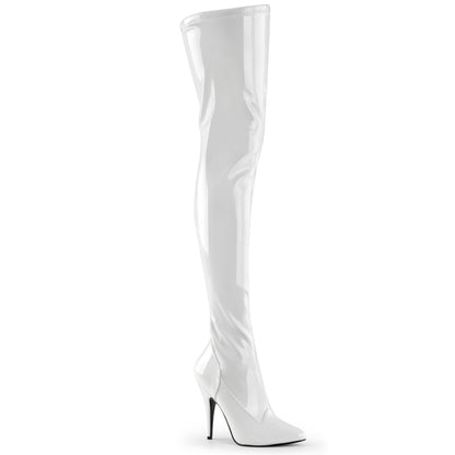 Seduce-3000 Sleamer 5-дюймовый каблук белый патент фетиш обувь
