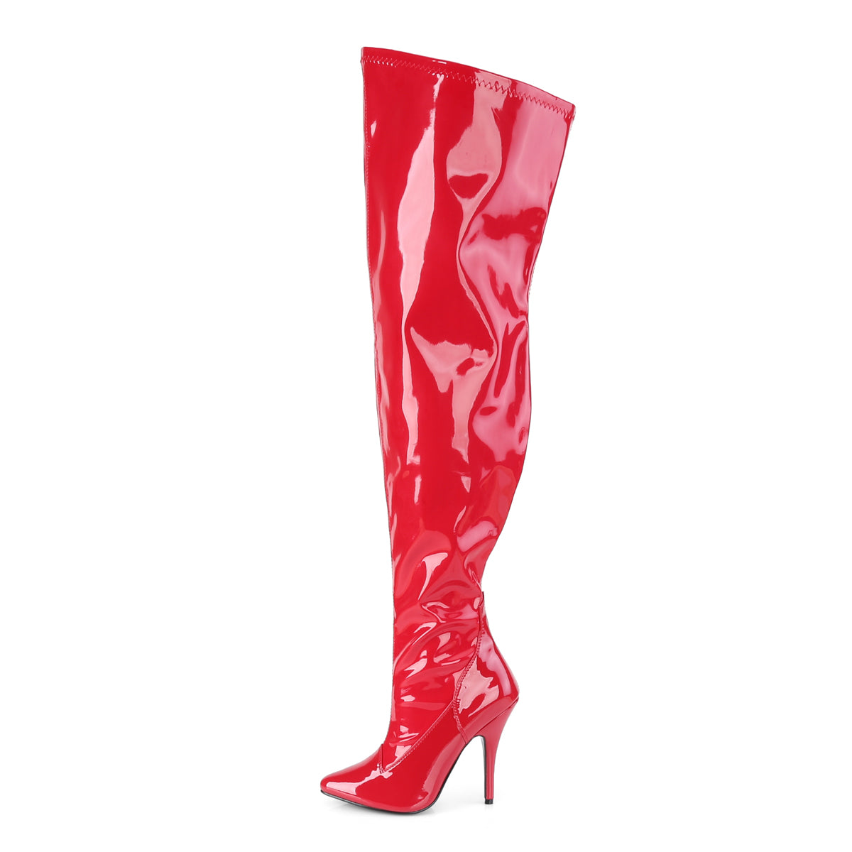 SEDUCE-3000WC Pleaser Pink Label 5 Inch Heel Red Fetish Footwear-Pleaser Pink Label- High Heels for Men