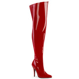 Seduce-3000WC Pleaser Zapatos de damas de gran tamaño 5 "Calzado de fetiche rojo