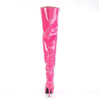 SEDUCE-3010 Thigh Boots 5" Heel Hot Pink Patent Fetish Shoes-Pleaser- Sexy Shoes Fetish Footwear