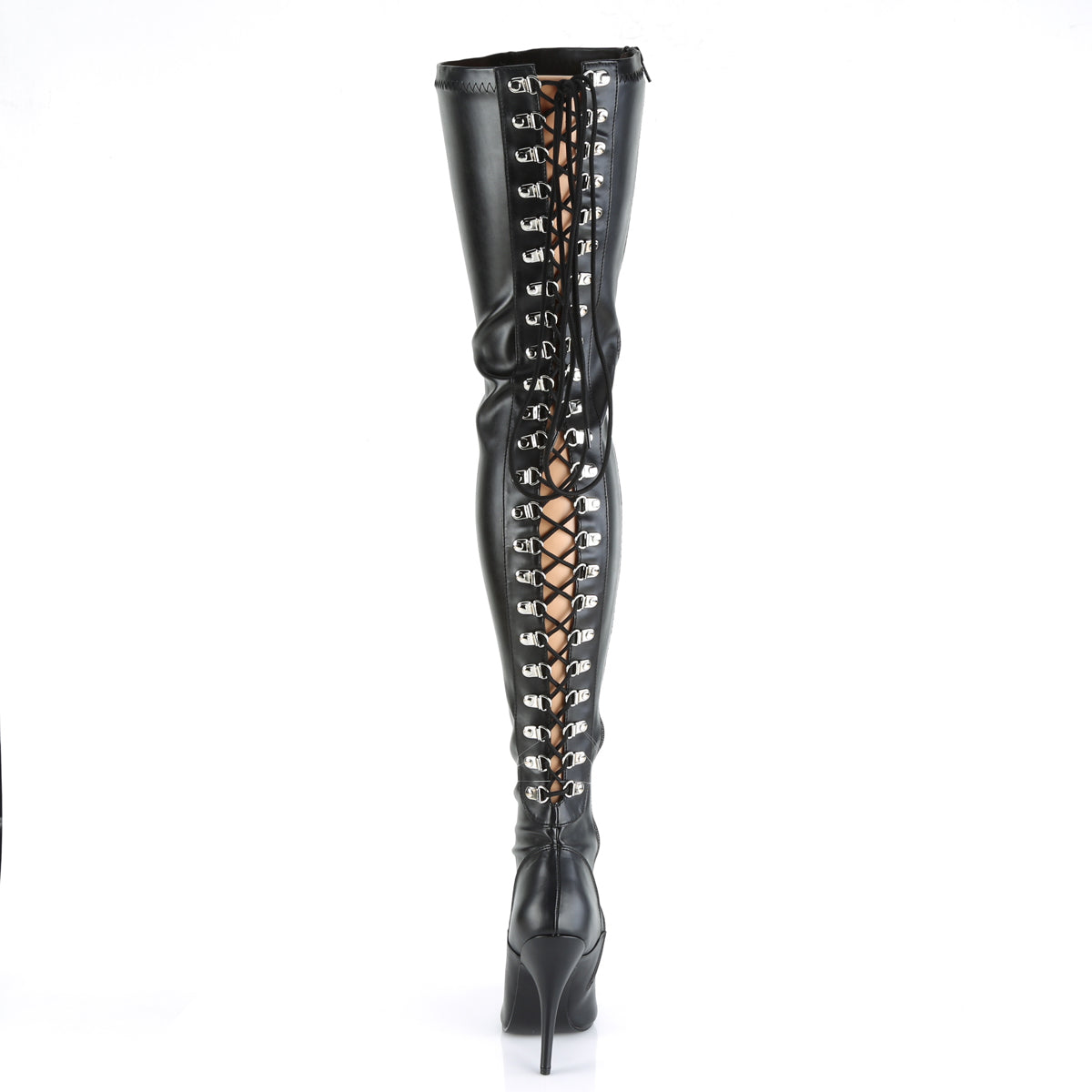 SEDUCE-3063 Pleaser Thigh Boots 5" Heel Black Fetish Shoes-Pleaser- Sexy Shoes Fetish Footwear