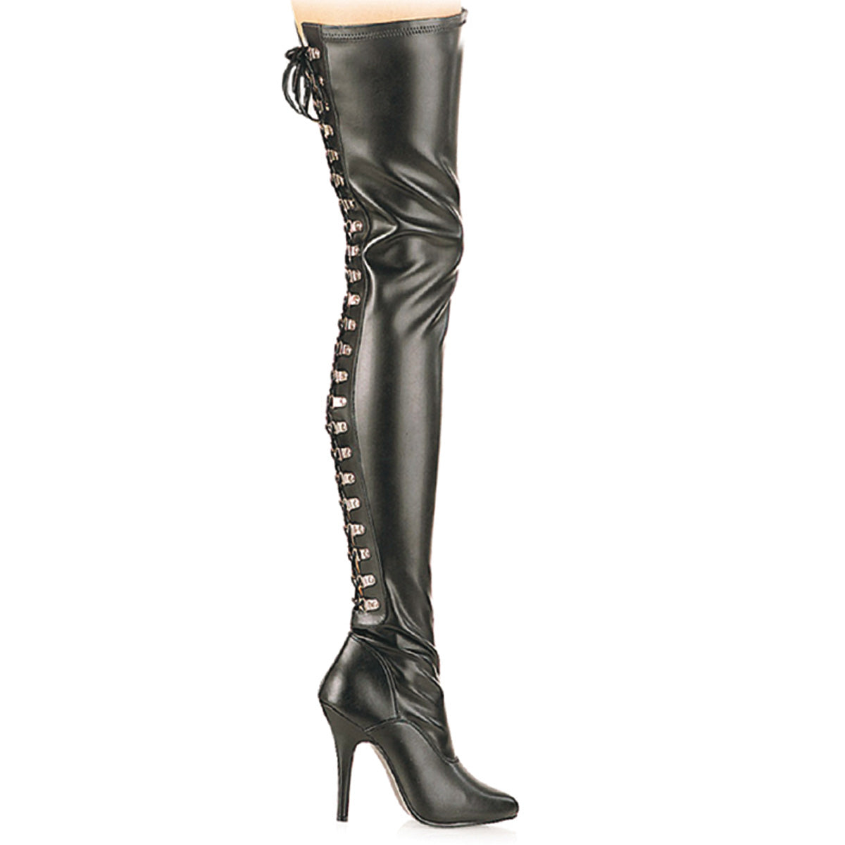 SEDUCE-3063 Pleaser Thigh Boots 5" Heel Black Fetish Shoes-Pleaser- Sexy Shoes