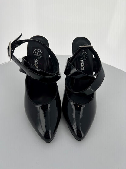 SEDUCE-308 Pleaser Blk Patent High Heel Alternative Footwear Discontinued Sale Stock