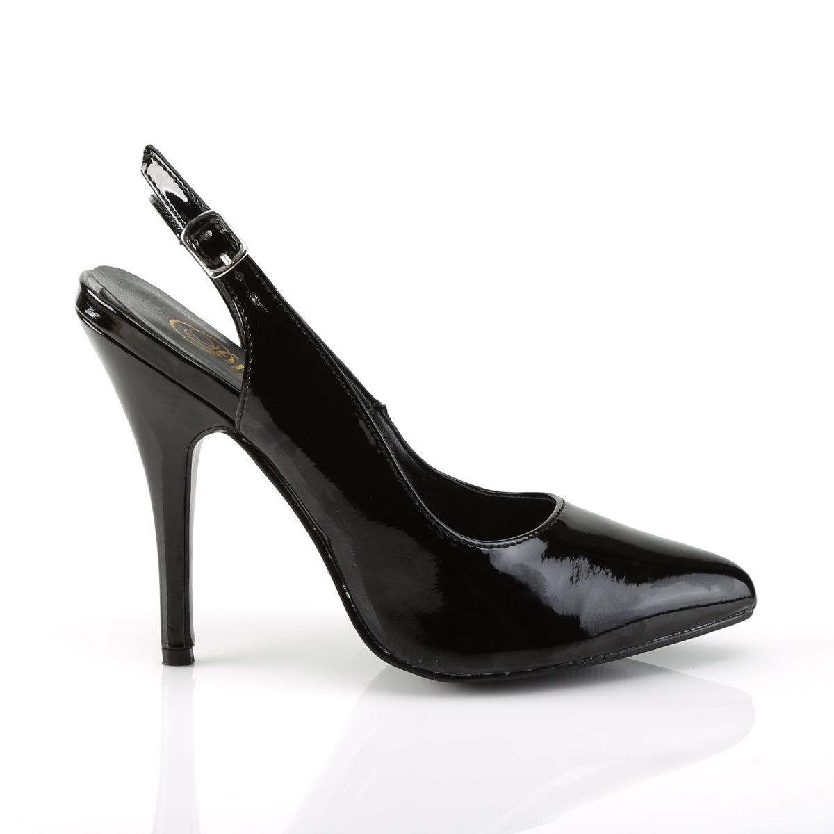 SEDUCE-317 Pleaser Shoe 5" Heel Black Patent Fetish Footwear-Pleaser- Sexy Shoes Fetish Heels