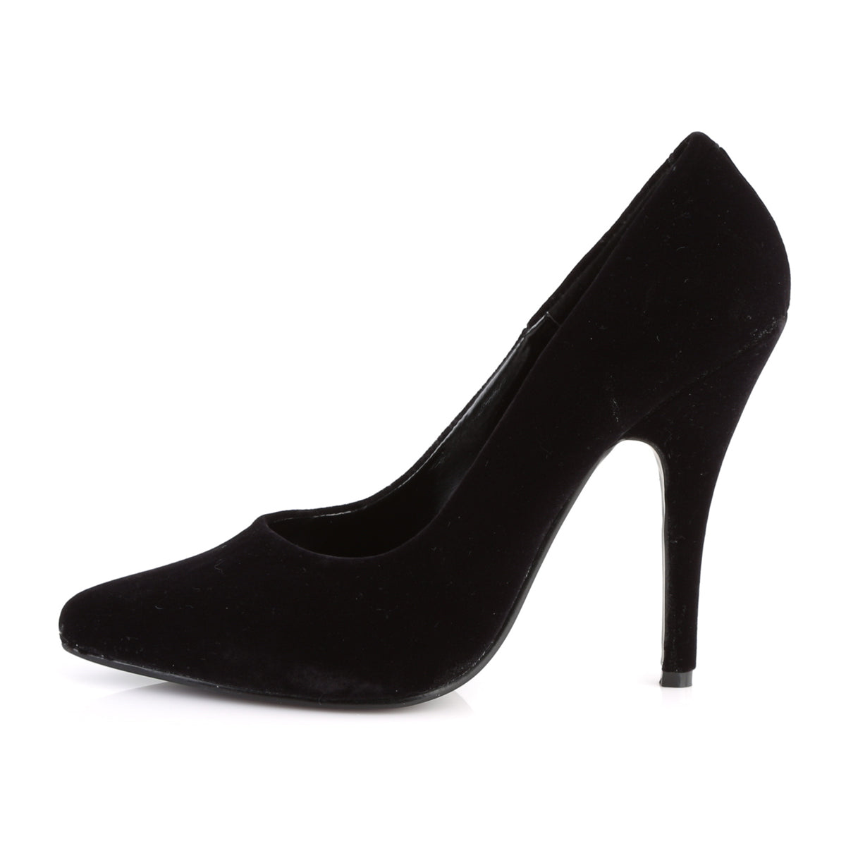 SEDUCE-420 Sexy Shoes 5" Heel Black Velvet Fetish Footwear-Pleaser- Sexy Shoes Pole Dance Heels