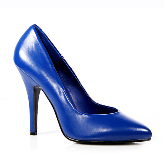 Pleaser SED420 Navy Blue Leather Sexy Shoes Discontinued Sale Stock