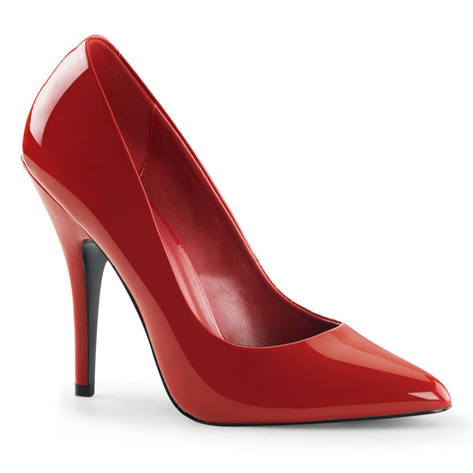 SEDUCE-420 Pleaser Sexy Shoe 5 Inch Heel Red Fetish Footwear-Pleaser- Sexy Shoes
