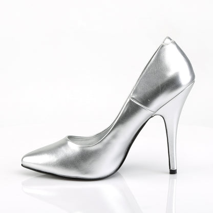 SEDUCE-420 Pleaser Sexy Shoes 5" Heel Silver Fetish Footwear-Pleaser- Sexy Shoes Pole Dance Heels