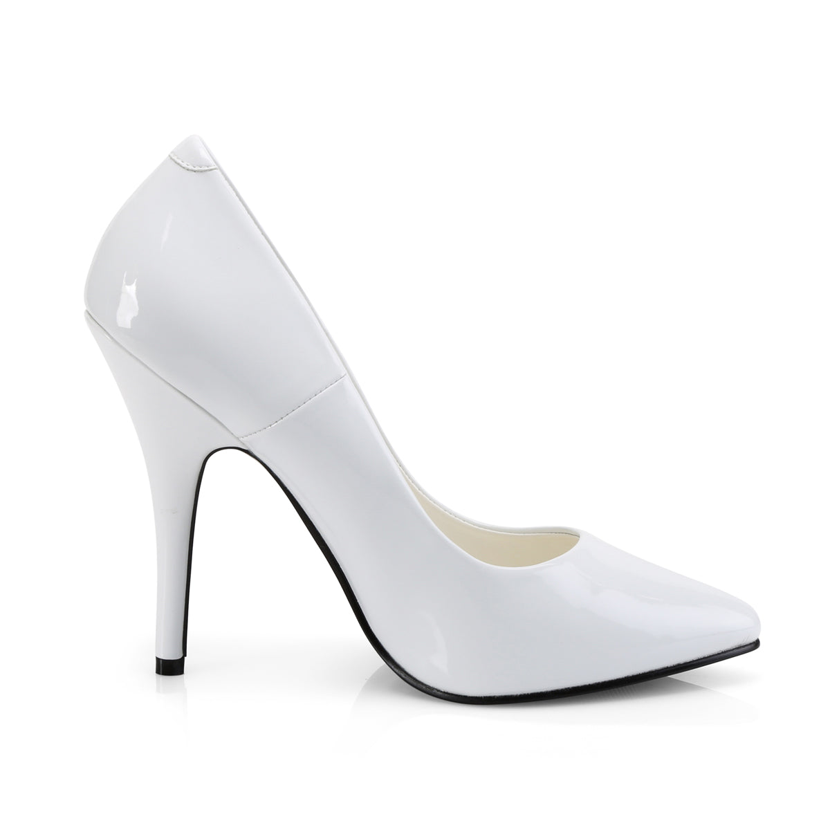 SEDUCE-420 Sexy Shoes 5" Heel White Patent Fetish Footwear-Pleaser- Sexy Shoes Fetish Heels