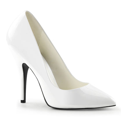 SEDUCE-420 Сексуальная обувь 5 "каблука белая патентная обувь фетиш