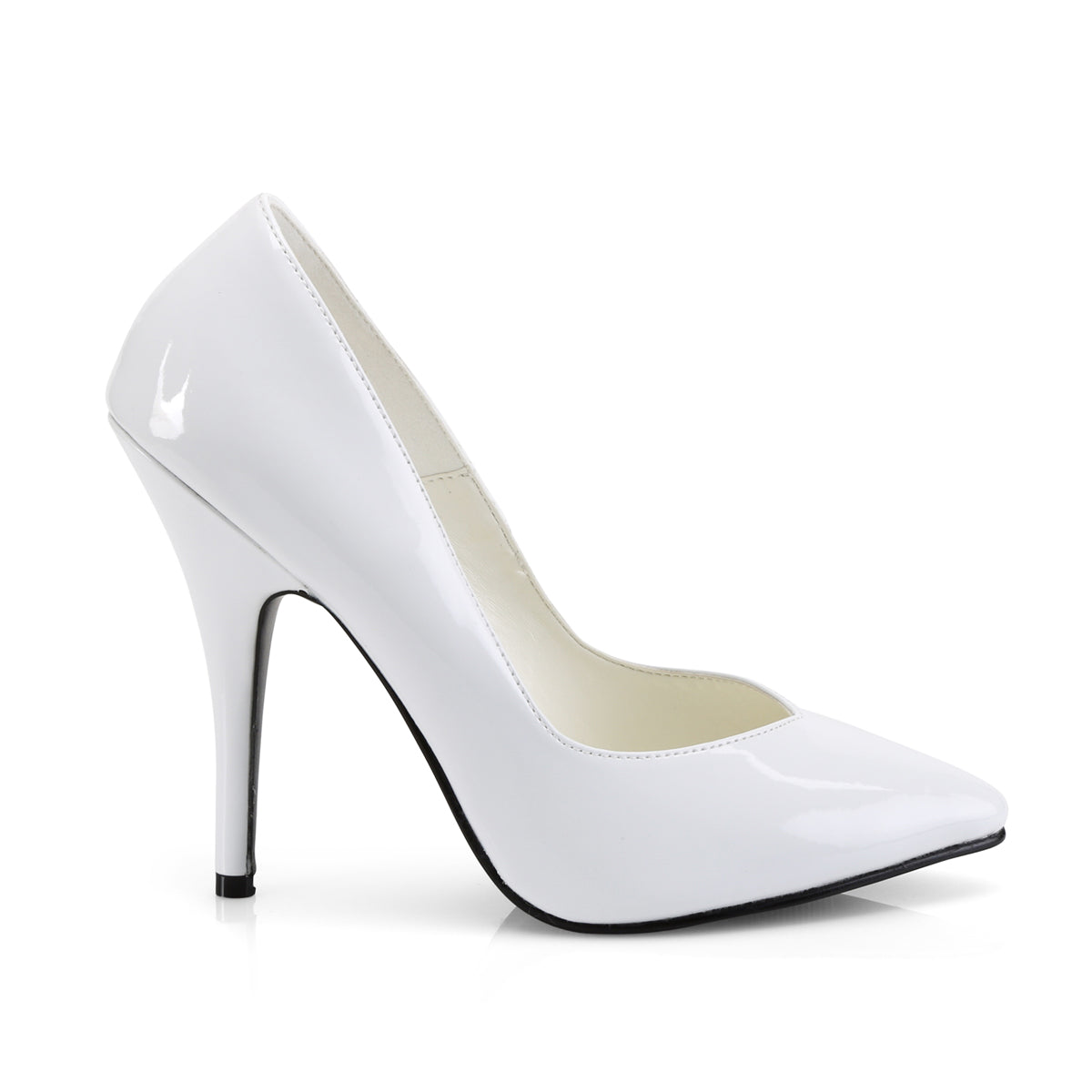 SEDUCE-420V Sexy Shoes 5" Heel White Patent Fetish Footwear-Pleaser- Sexy Shoes Fetish Heels