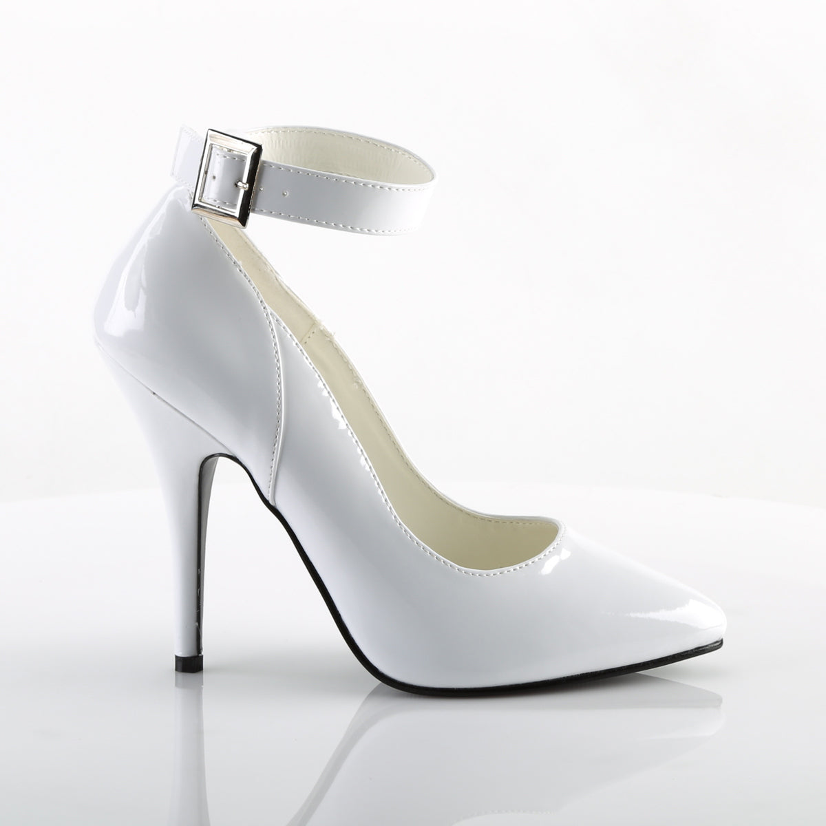 SEDUCE-431 Sexy Shoes 5" Heel White Patent Fetish Footwear-Pleaser- Sexy Shoes Fetish Heels