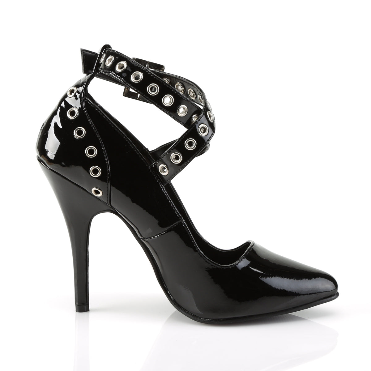 SEDUCE-443 Sexy Shoes 5" Heel Black Patent Fetish Footwear-Pleaser- Sexy Shoes Fetish Heels