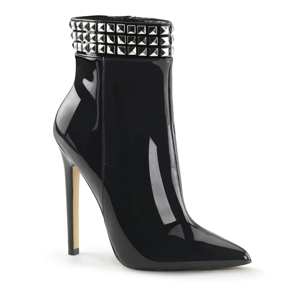 SEXY-1006 Ankle Boots 5" Heel Black Patent Fetish Footwear