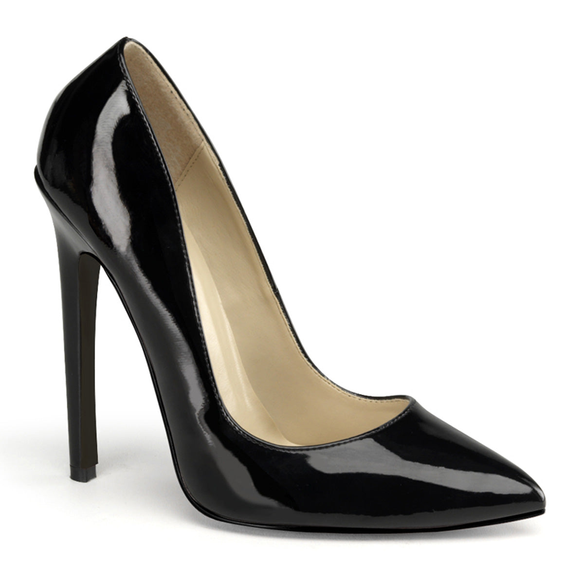 SEXY-20 Pleasers Shoes 5" Heel Black Patent Fetish Footwear