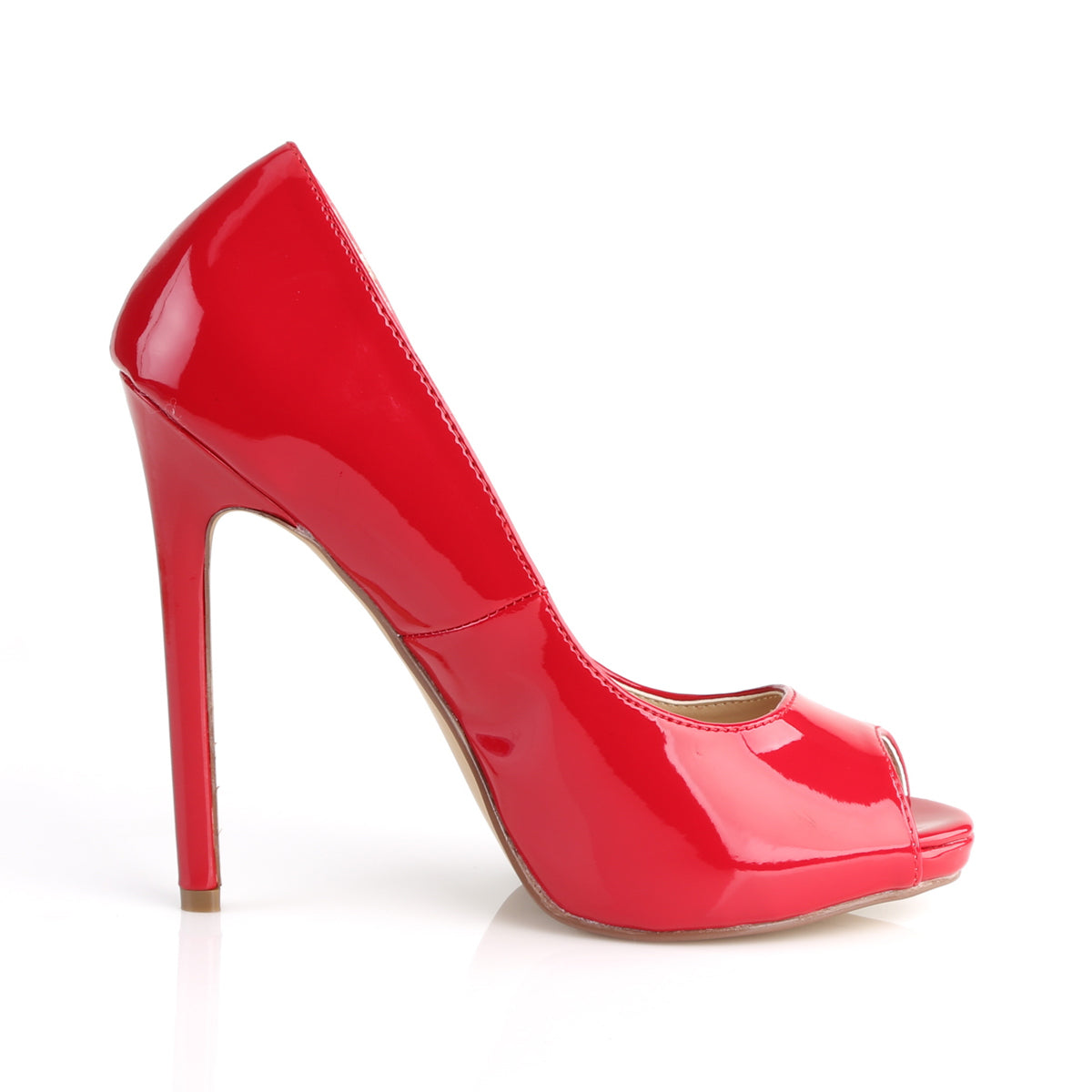 SEXY-42 Pleaser Shoes 5 Inch Heel Red Fetish Footwear-Pleaser- Sexy Shoes Fetish Heels