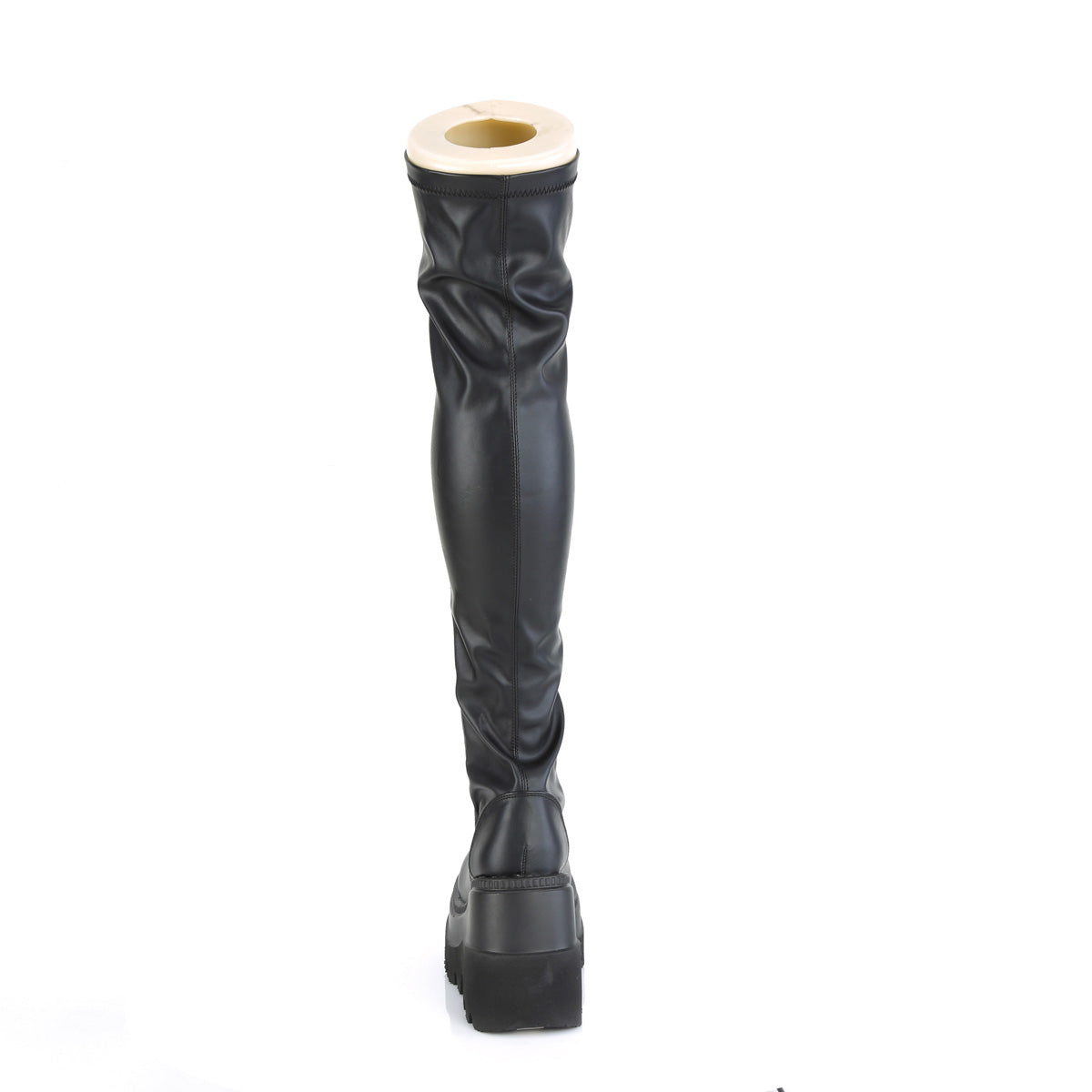shaker 374 demonia footwear womens over the knee boots white