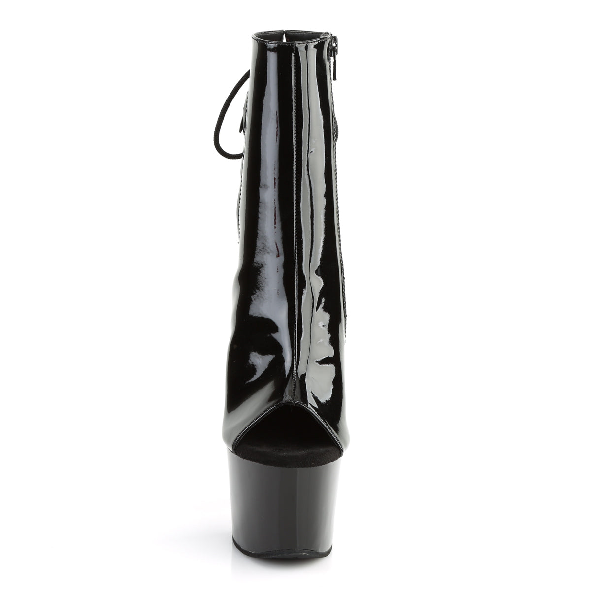 SKY-1018 Pleaser 7" Heel Black Patent Pole Dancing Platforms-Pleaser- Sexy Shoes Alternative Footwear