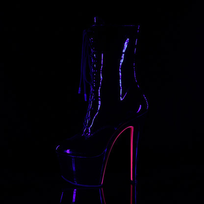 SKY-1020TT 7" Heel Black Patent Hot Pink Pole Dancer Shoes-Pleaser- Sexy Shoes Pole Dance Heels