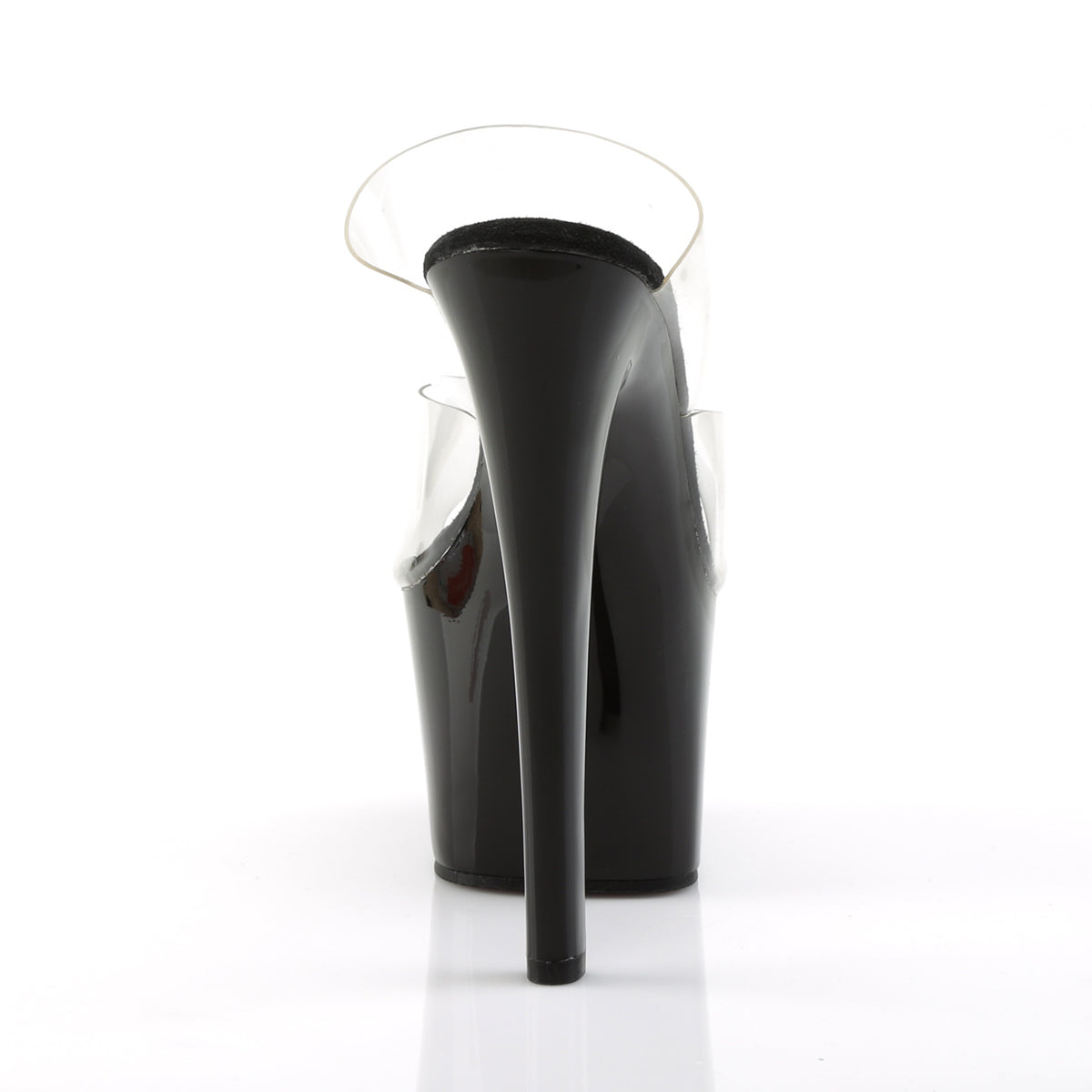 SKY-302 7" Heel Clear and Black Pole Dancing Platforms-Pleaser- Sexy Shoes Fetish Footwear