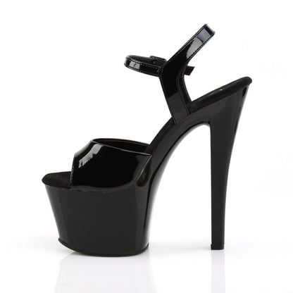 SKY-309 Pleaser 7" Heel Black Patent Pole Dancing Platforms-Pleaser- Sexy Shoes Pole Dance Heels