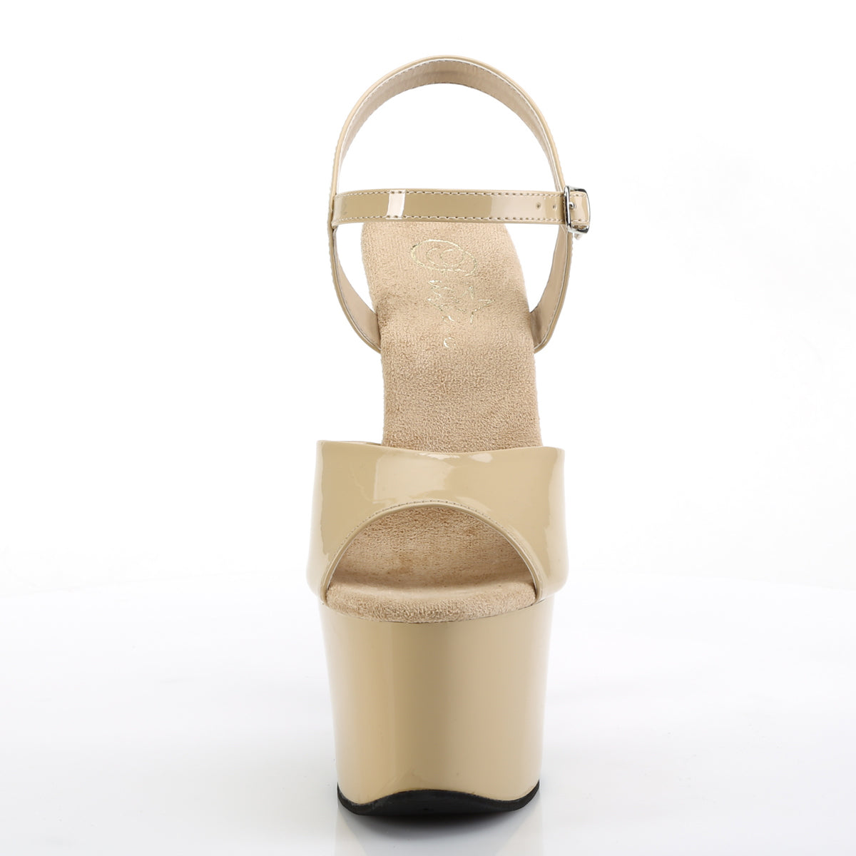 SKY-309 Pleaser 7" Heel Cream Patent Pole Dancing Platforms-Pleaser- Sexy Shoes Alternative Footwear