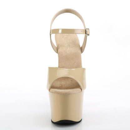 SKY-309 Pleaser 7" Heel Cream Patent Pole Dancing Platforms-Pleaser- Sexy Shoes Alternative Footwear