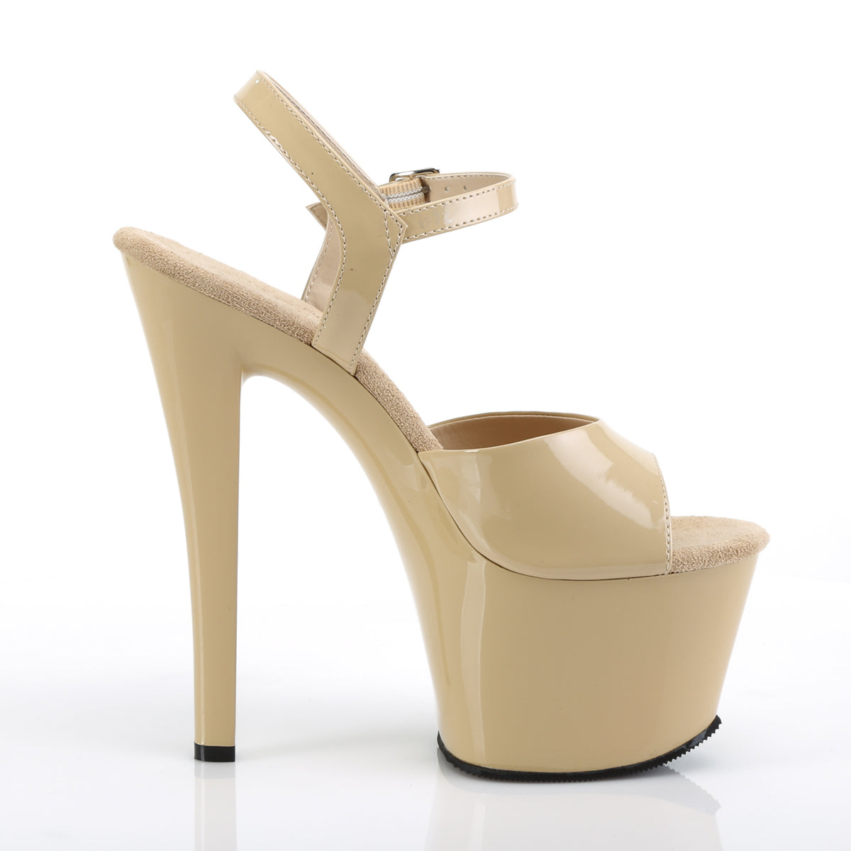 SKY-309 Pleaser 7" Heel Cream Patent Pole Dancing Platforms-Pleaser- Sexy Shoes Fetish Heels