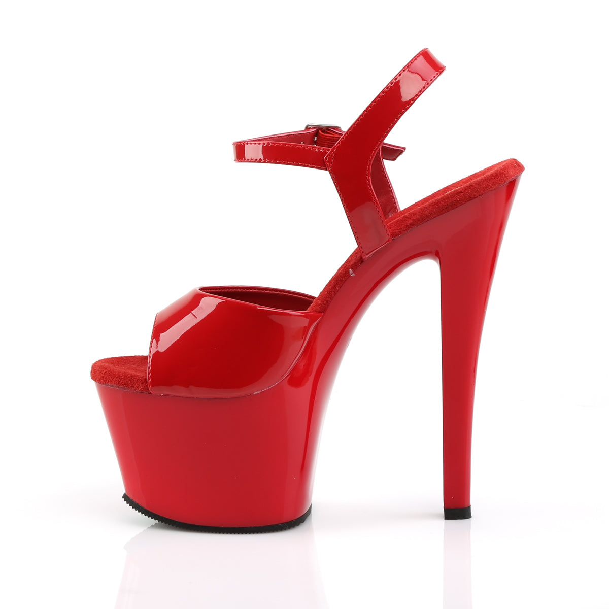 SKY-309 Pleaser 7 Inch Heel Red Pole Dancing Platforms-Pleaser- Sexy Shoes Pole Dance Heels