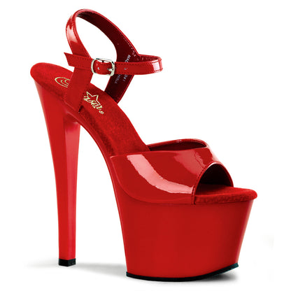 SKY-309 Pleasers 7 Inch Heel Red Pole Dancer Platform Shoes