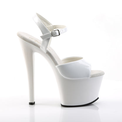 SKY-309 Pleaser 7" Heel White Patent Pole Dancing Platforms-Pleaser- Sexy Shoes Fetish Heels