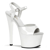 White 7 Inch Exotic Dancing Platform High Heels -  Pleaser SKY-309