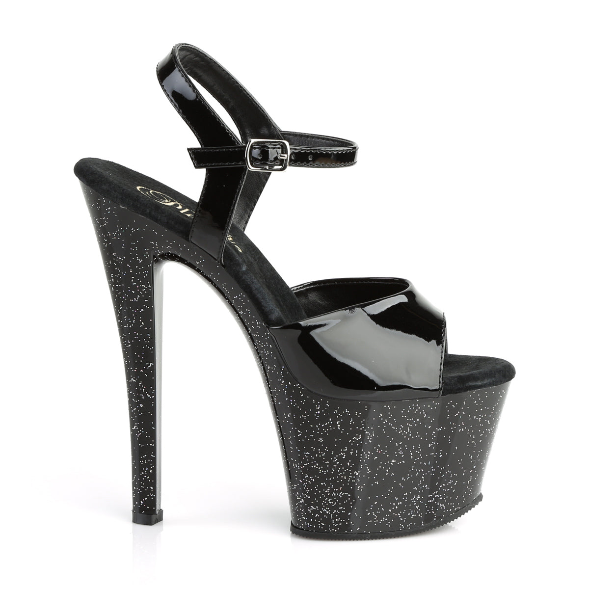 SKY-309MG Pleaser 7 Inch Heel Black Pole Dancing Platforms-Pleaser- Sexy Shoes Fetish Heels