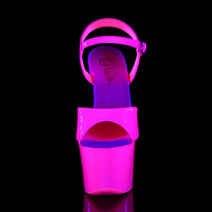 SKY-309UV 7" Heel Neon Hot Pink Pole Dancing Platforms-Pleaser- Sexy Shoes Alternative Footwear