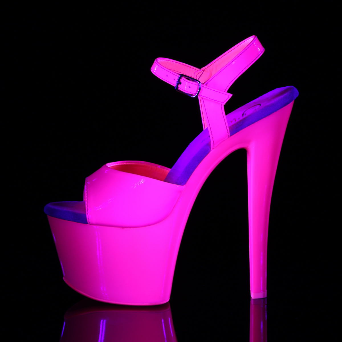 SKY-309UV 7" Heel Neon Hot Pink Pole Dancing Platforms-Pleaser- Sexy Shoes Pole Dance Heels