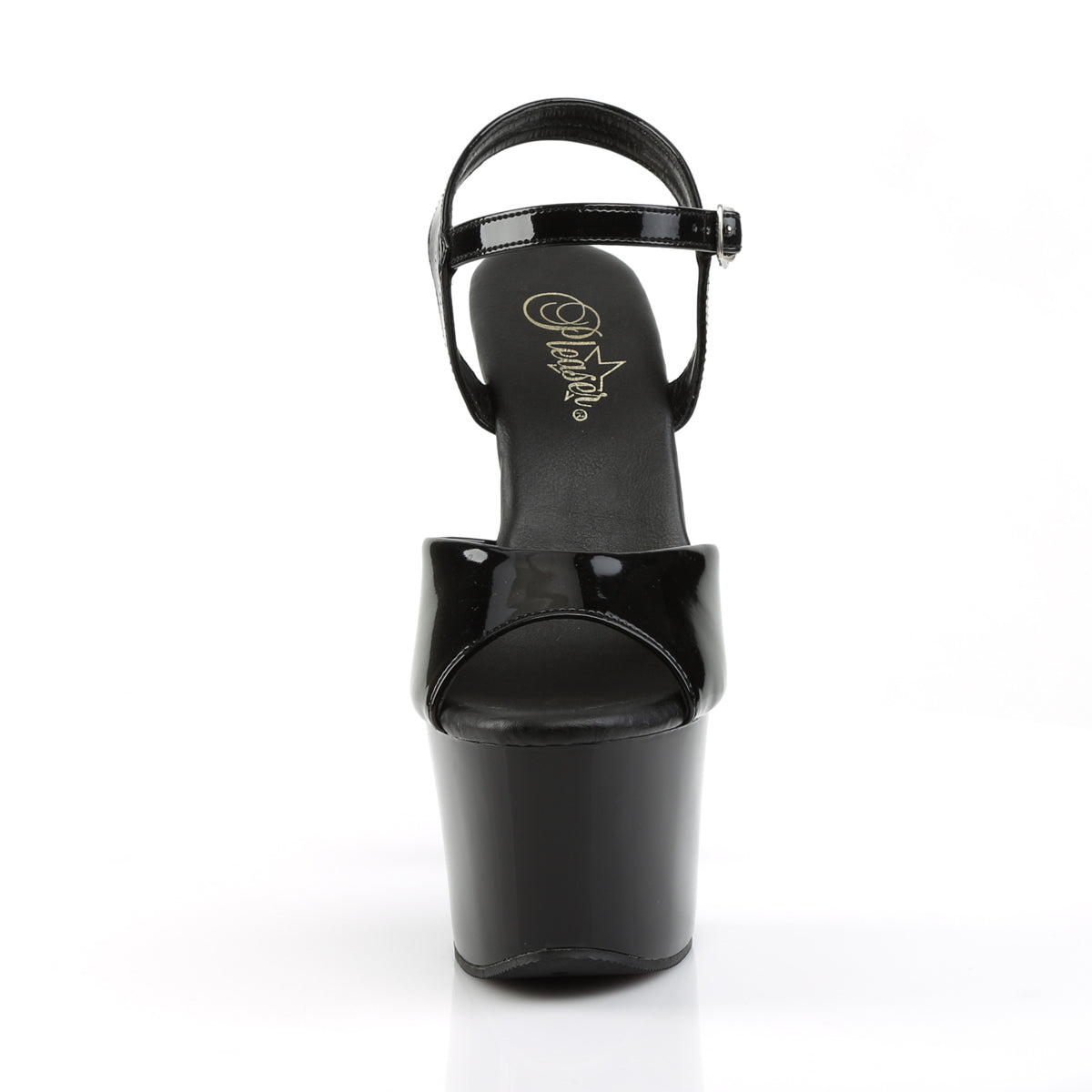SKY-309VL Pleaser 7" Heel Black Patent Pole Dancing Platform-Pleaser- Sexy Shoes Alternative Footwear