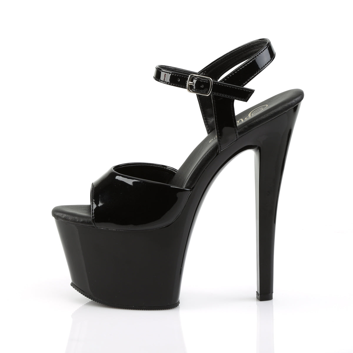 SKY-309VL Pleaser 7" Heel Black Patent Pole Dancing Platform-Pleaser- Sexy Shoes Pole Dance Heels