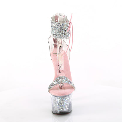 SKY-327RSI Pleaser Sexy Baby Pink Platform Rhonestone Bling Shoes
