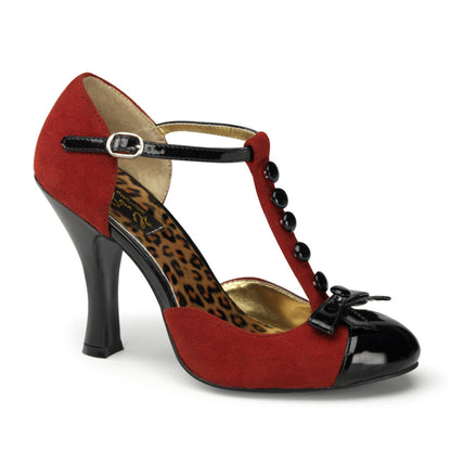 SMITTEN-10 Pin Up Couture Glamour 4" Heel Red Fetish Shoes