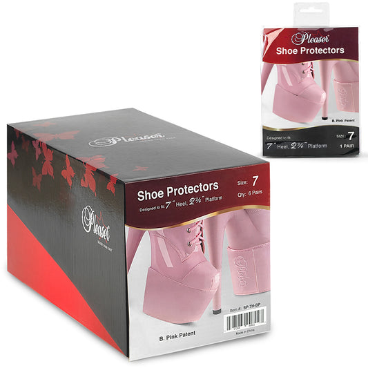 SP-7H-BP Pleaser Pink Shoe Protectors with Hook & Loop Fastner (1 pair)
