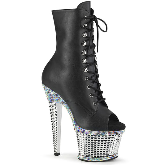 SPECTATOR-1021RS-Black-Faux-Leather-Silver-RS-Chrome-Pleaser-Platforms-(Exotic-Dancing)
