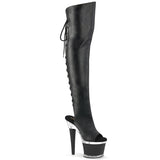 SPECTATOR-3019-Black-Faux-Leather-Clear-Black-Matte-Pleaser-Platforms-(Exotic-Dancing)