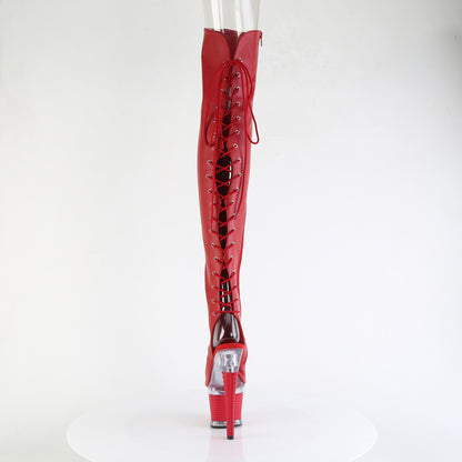 SPECTATOR-3030 Pleaser Red Pole Dancing Thigh High Boots