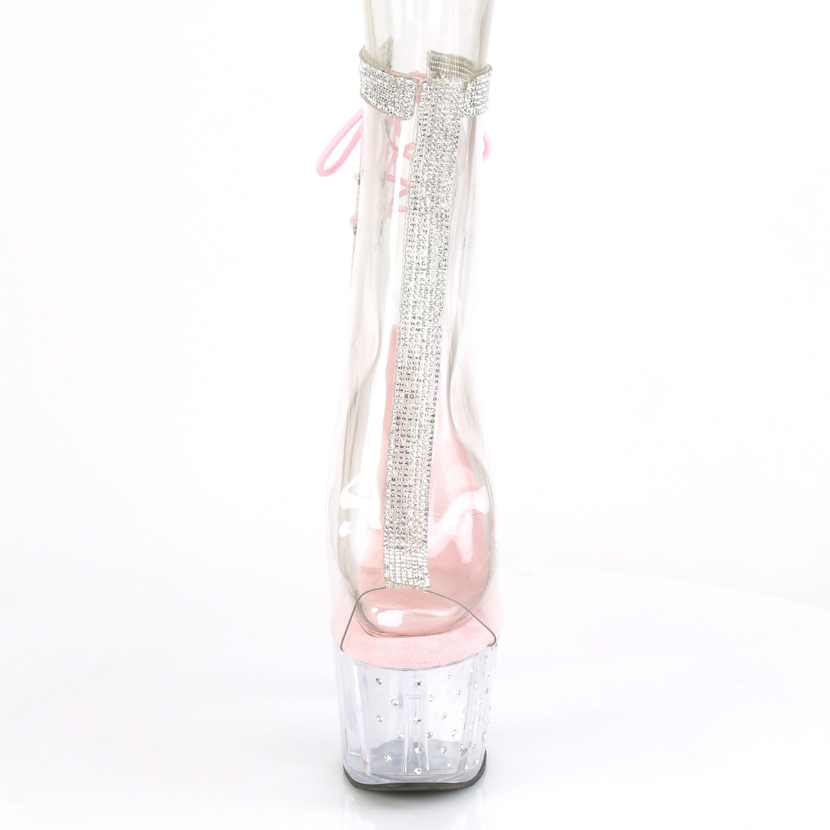 stardust 1018c 2rs_pleaser_platforms_exotic_dancing_ankle_mid calf_boots_pleasers_clear b _pink_clear