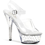 Clear 6 Inch Fetish Pole Platform Shoes -  Pleaser STARDUST-608