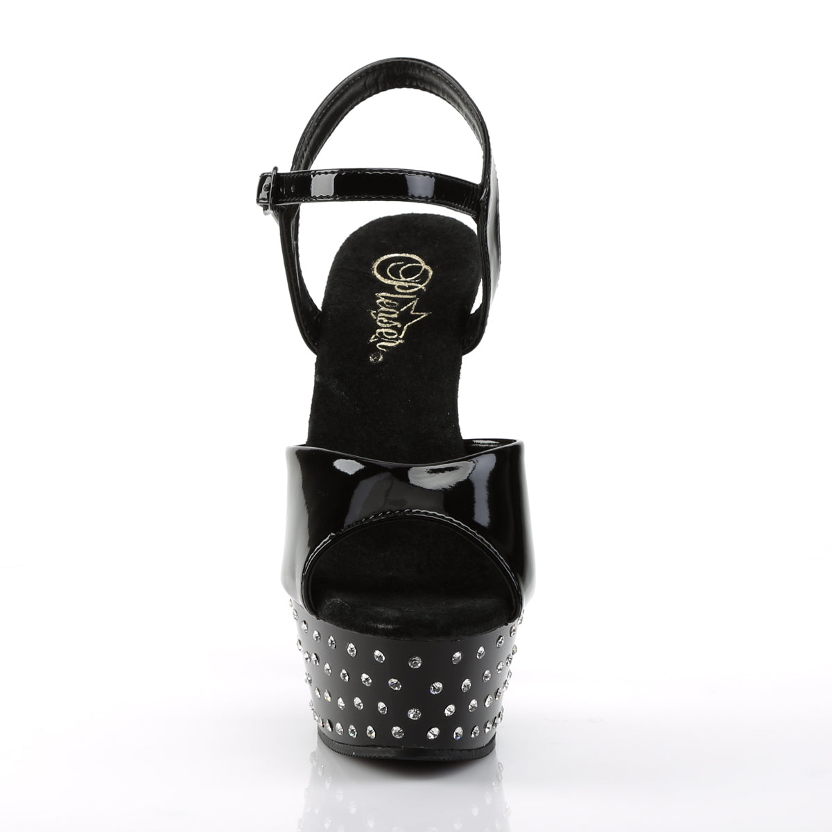 STARDUST-609 6 Inch Heel Black Patent Pole Dancing Platforms-Pleaser- Sexy Shoes Alternative Footwear