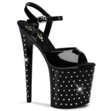 Black 8 Inch Pole Dancer Platform Shoes -  Pleaser STARDUST-809