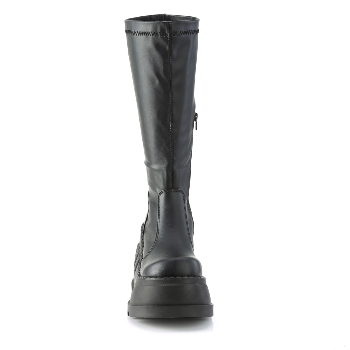 Black Vegan  Alternative Knee High Boots -  Demonia Cult STOMP-200